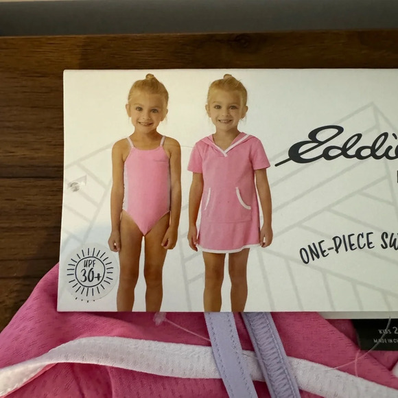 Eddie Bauer One Piece Swim Suit & Cover Up Combo Girls Size 2T NWT - Picture 2 of 9